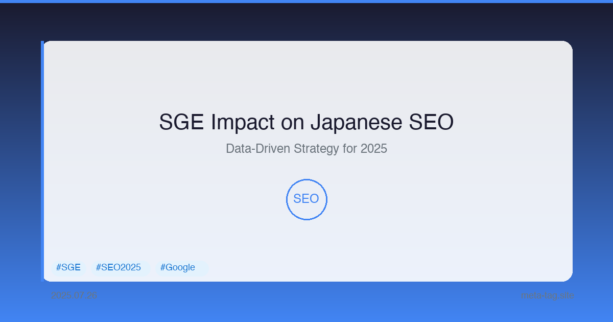 SGE日本展開でSEOはどう変わる？実測データで見る対策法の解説図
